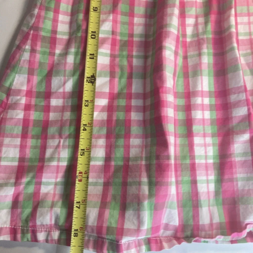 Gymboree girls pink plaid dress 8